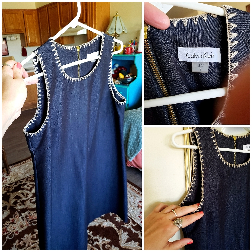 NWOT CK jean sheened dress